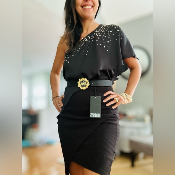 NWT Versace Belt in Black Gold Size 75-90 - Picture 4 of 16